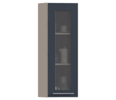 Эстель, Эстель шкаф навесной со стеклом 1 дв 28х92 см