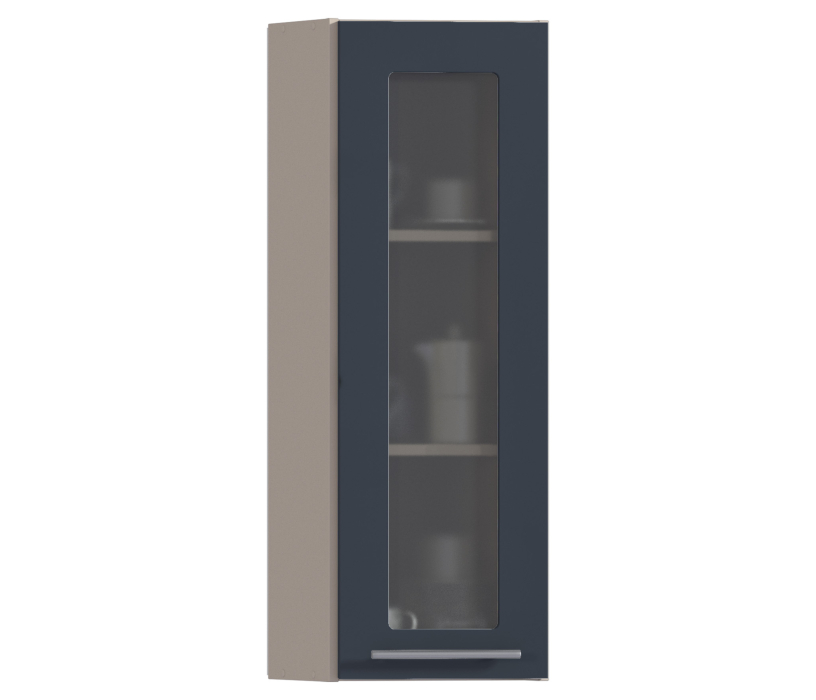 Эстель, Эстель шкаф навесной со стеклом 1 дв 28х92 см