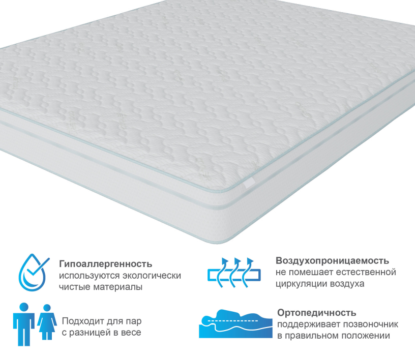 900 x 2000, Матрас Корсика-Зодиак в чехле Cooler 900х2000
