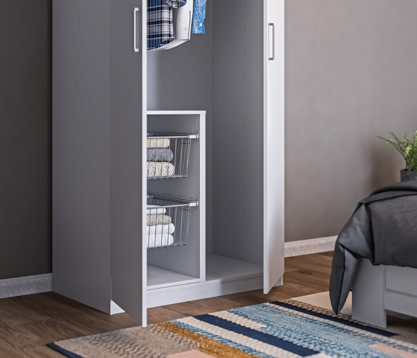 Шкафы распашные, Шкаф 2х дверный МАКС 1000 Белый