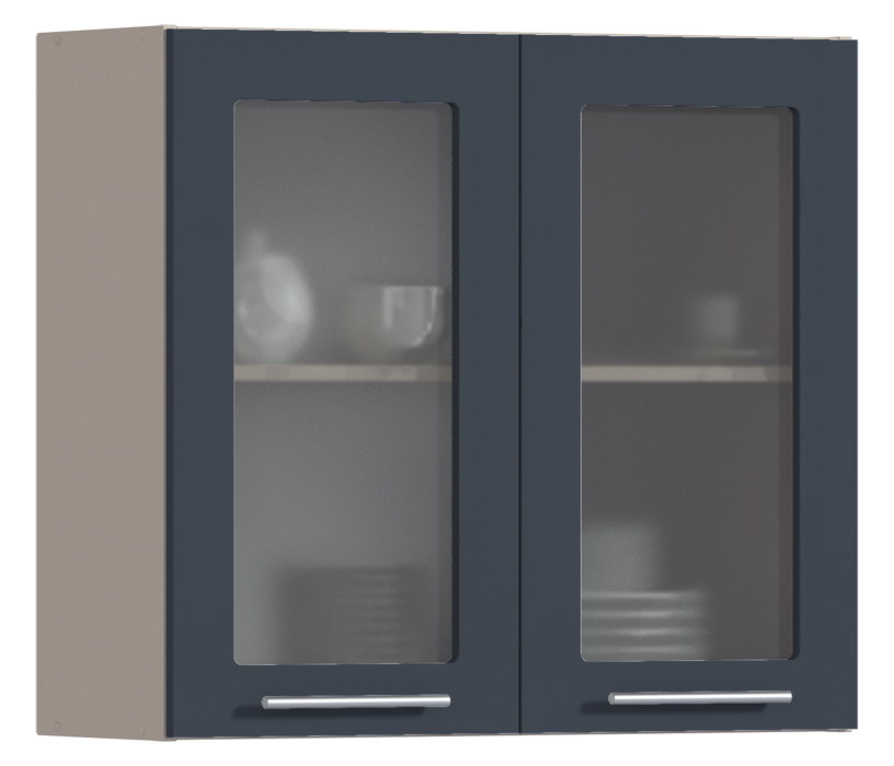 Эстель, Эстель шкаф навесной со стеклом 2 дв 80х72 см