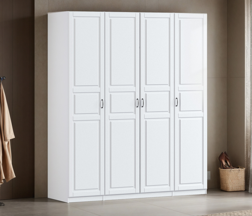 Для одежды, Шкаф четырехдверный Макс 2000 мм, вариант №2 (ЛДСП/МДФ)