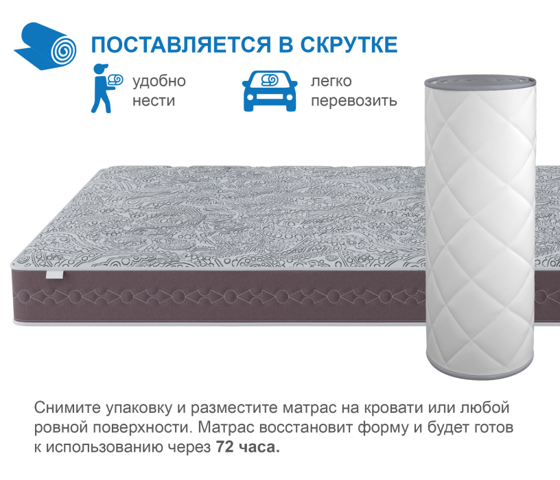 В скрутке, Матрас Здоровый сон-Макс в скрутке 1200х1900