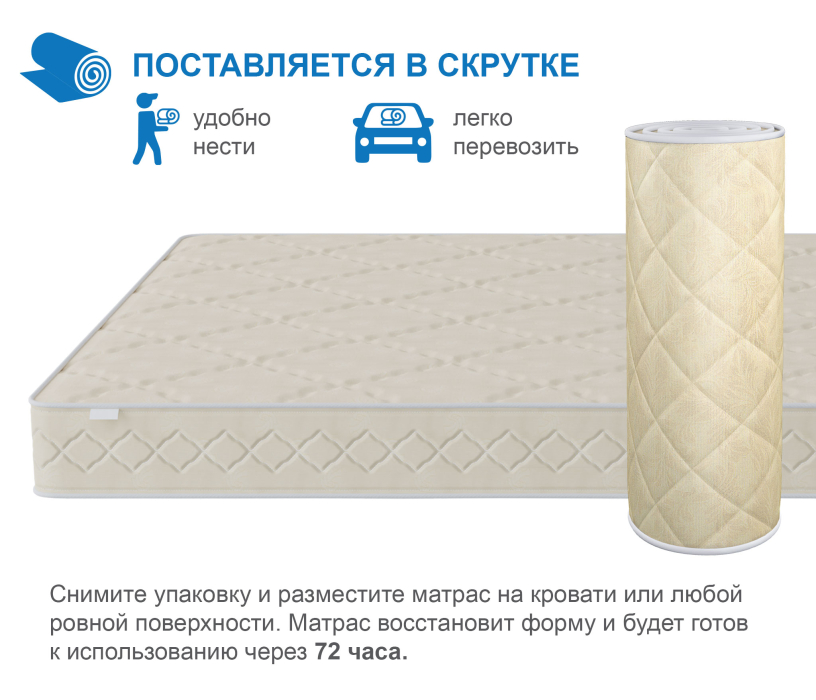Другие размеры, Матрас Классик-Орландо в скрутке 900х1900