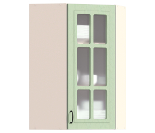 Регина шкаф навесной угловой со стеклом 1 дв 59х93 см