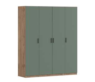 Шкаф четырехдверный Макс 2000 мм, вариант №1 (ЛДСП, корпус дуб вотан)