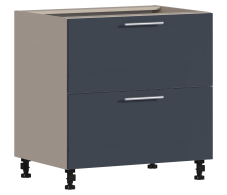 Эстель, Регина РСЯ-80 Шкаф-стол с ящиками Песочный/МДФ Графит глянец