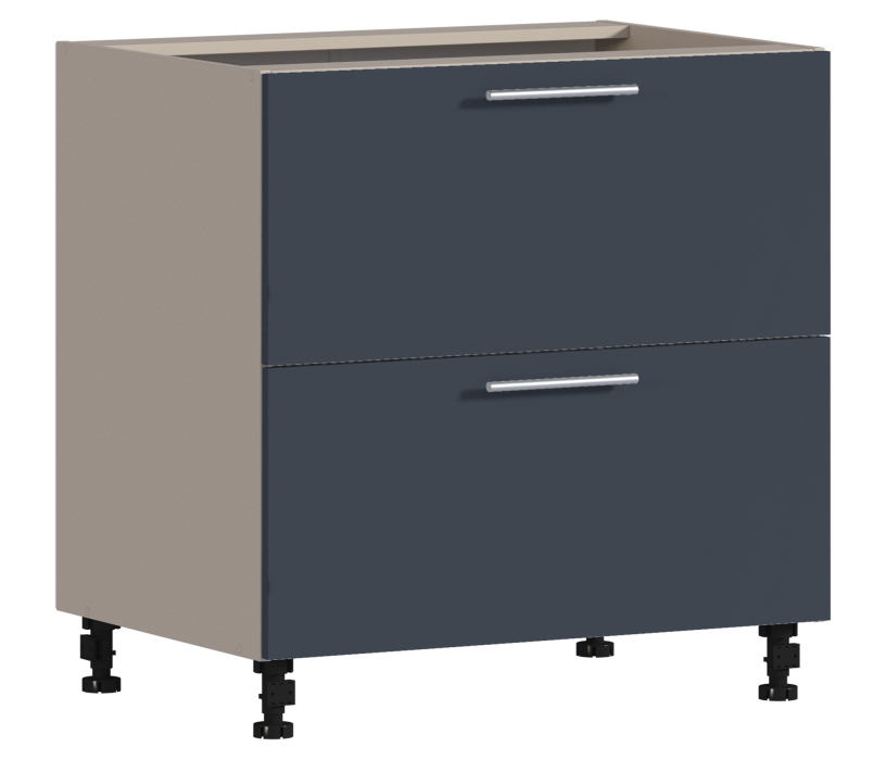 Эстель, Регина РСЯ-80 Шкаф-стол с ящиками Песочный/МДФ Графит глянец