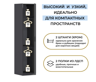 Шкаф однодверный Макс 500 мм, вариант №4 (ЛДСП)
