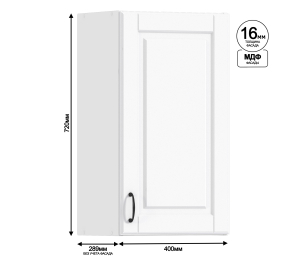 Регина шкаф навесной 1 дв 40х72 см