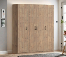 Для одежды, Шкаф четырехдверный Макс 2000 мм, вариант №4 (ЛДСП, корпус дуб вотан)
