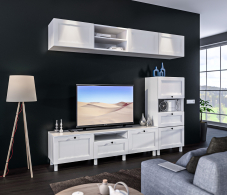 Стенки для гостиной, Гостиная (стенка) Тренд Белый/МДФ Modern Белый