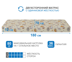 Столлайн / Матрас Здоровый сон-Дельфин 700х1800
