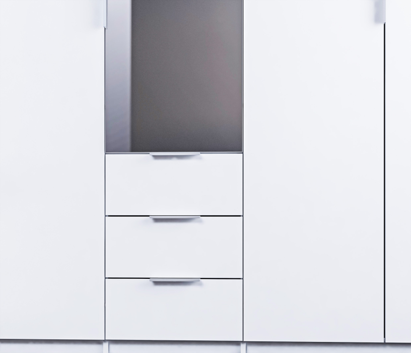 В спальню, Шкаф 5-ти дверный Николь СБ-2594/1 Белый