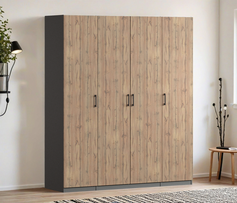 Для одежды, Шкаф четырехдверный Макс 2000 мм, вариант №1 (ЛДСП)