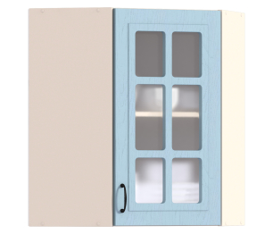 Регина шкаф навесной угловой со стеклом 1 дв 59х72 см