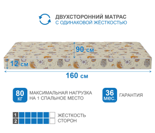 Столлайн / Матрас Здоровый сон-Дельфин 900х1600