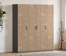 Для одежды, Шкаф четырехдверный Макс 2000 мм, вариант №2 (ЛДСП)