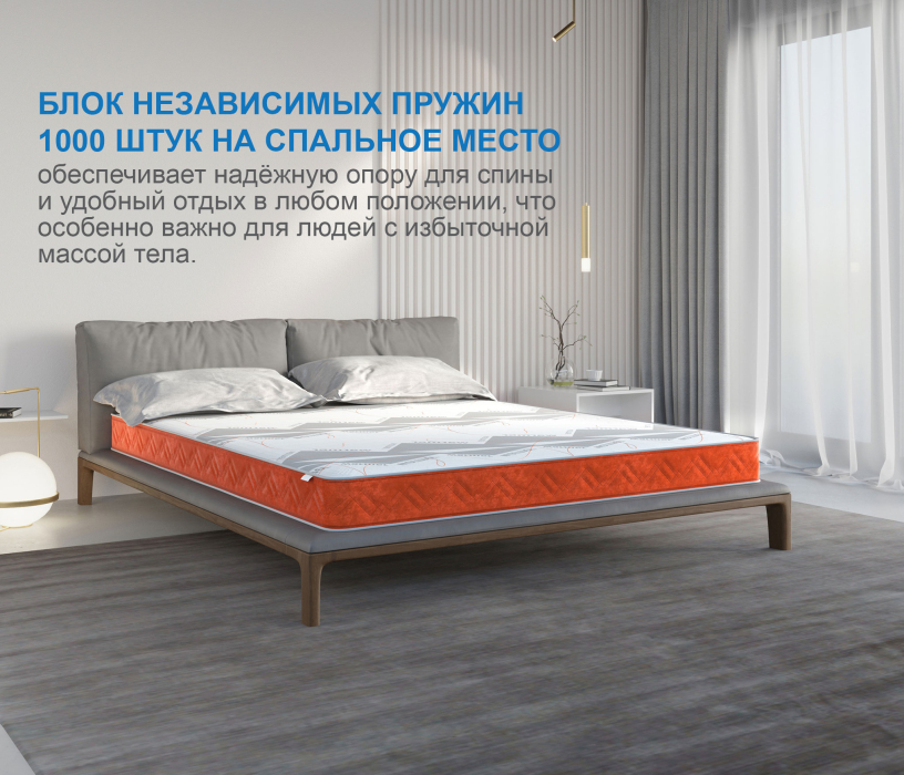 Другие размеры, Матрас Сити-Мадрид в чехле Warmer 1800х2000