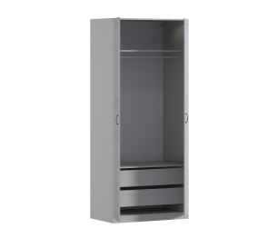 Шкаф двухдверный Макс 1000 мм, вариант №3 (ЛДСП/МДФ)