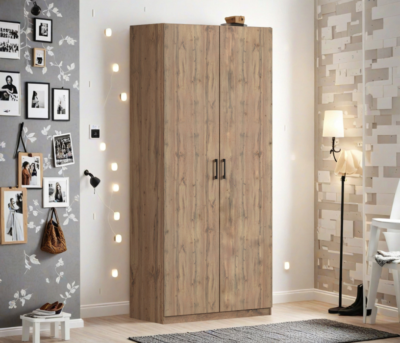 В спальню, Шкаф двухдверный Макс 1000 мм, вариант №2 (ЛДСП, корпус дуб вотан)
