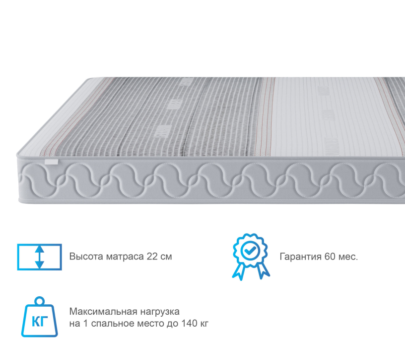 1600 x 2000, Матрас Тропикана-Агама в чехле Magnetic 1600х2000