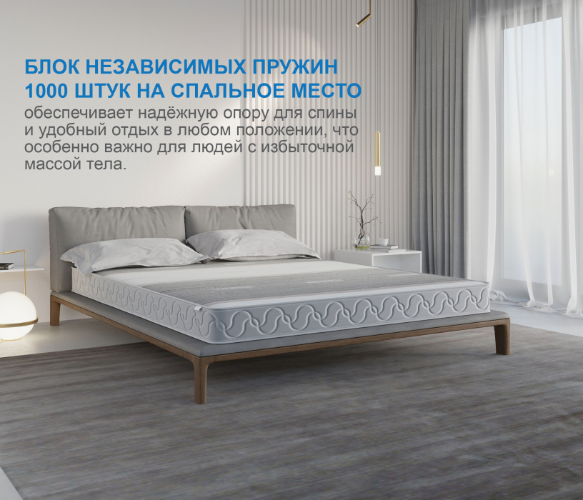 1600 x 2000, Матрас Наслаждение-Рафаэль в чехле Magnetic 1600х2000