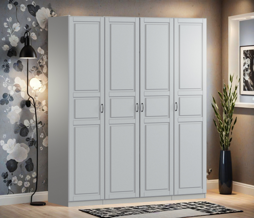 Для одежды, Шкаф четырехдверный Макс 2000 мм, вариант №3 (ЛДСП/МДФ)