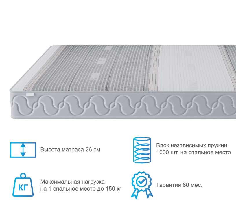 Пружинные матрасы, Матрас Корсика-Лайт в чехле Magnetic 900х1900