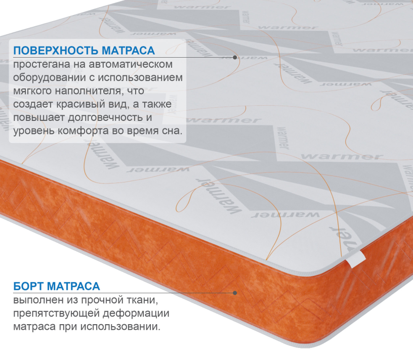 Другие размеры, Матрас Сити-Мадрид в чехле Warmer 1800х2000