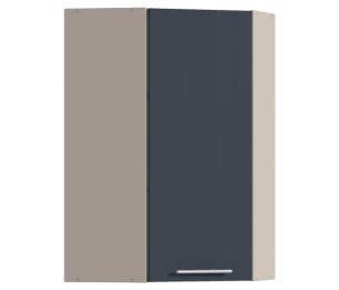 Регина РПУ-160 Полка угловая Песочный/МДФ Графит глянец