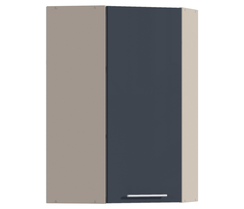 Эстель, Регина РПУ-160 Полка угловая Песочный/МДФ Графит глянец