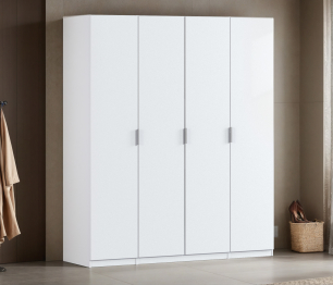 Шкаф четырехдверный Макс 2000 мм, вариант №4 (ЛДСП/МДФ)