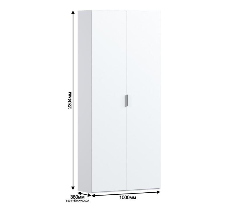 Шкафы распашные, Корпус шкафа Мальта СБ-3257 Белый