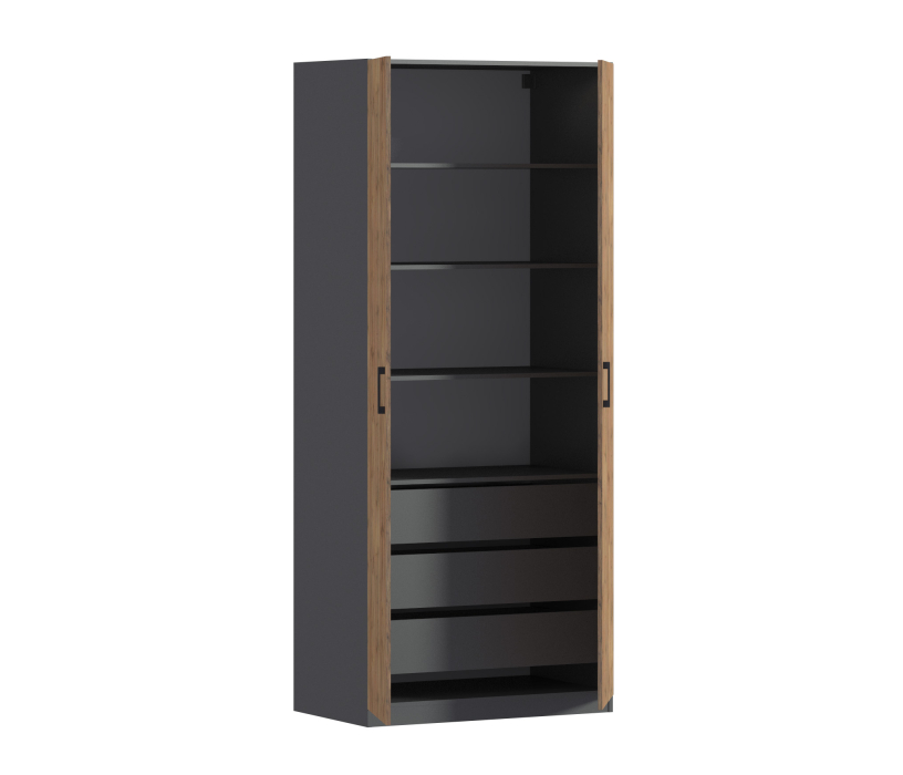 В спальню, Шкаф двухдверный Макс 1000 мм, вариант №5 (ЛДСП)