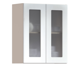 Роял шкаф навесной со стеклом 2 дв 60х72 см