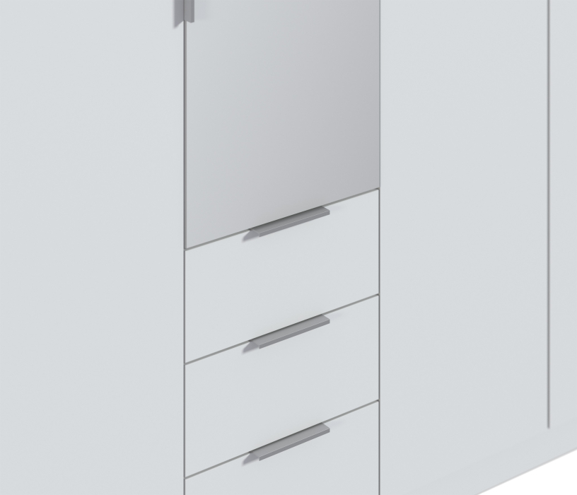 В спальню, Шкаф 5-ти дверный Николь СБ-2594/1 Белый