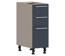 Эстель, Регина РСЯ-30 Шкаф-стол с ящиками Песочный/МДФ Графит глянец