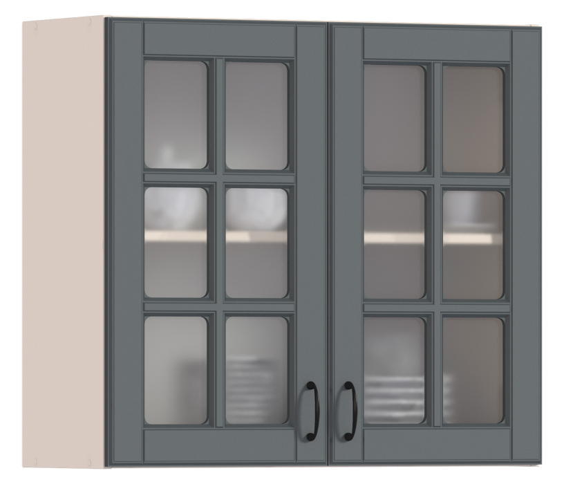 Регина, Регина шкаф навесной со стеклом 2 дв 80х72 см