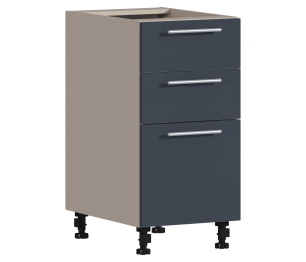 Регина РСЯ-40 Шкаф-стол с ящиками Песочный/МДФ Графит глянец