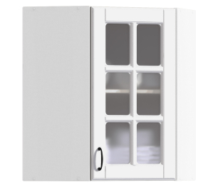 Регина шкаф навесной угловой со стеклом 1 дв 59х72 см