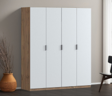 Для одежды, Шкаф четырехдверный Макс 2000 мм, вариант №1 (ЛДСП, корпус дуб вотан)