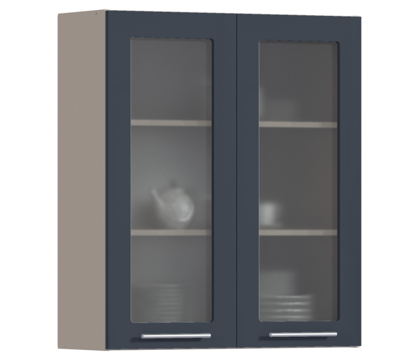 Эстель, Эстель шкаф навесной со стеклом 2 дв 80х92 см